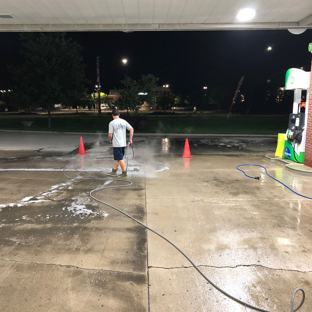 Gas Station pressure washing Cincinnati Ohio