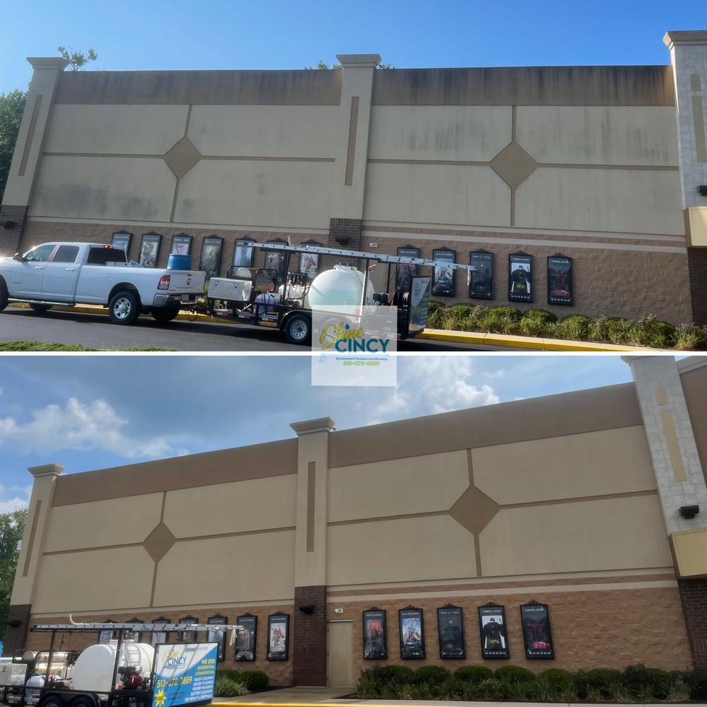 Movie Theater Pressure Washing in West Chester Ohio by iShine Cincy
