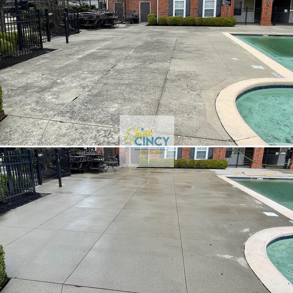 Pool Deck Cleaned in West Chester, Township, Ohio by iShine Cincy