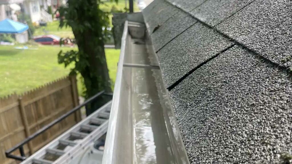 Residential Gutter Cleaning After Photo